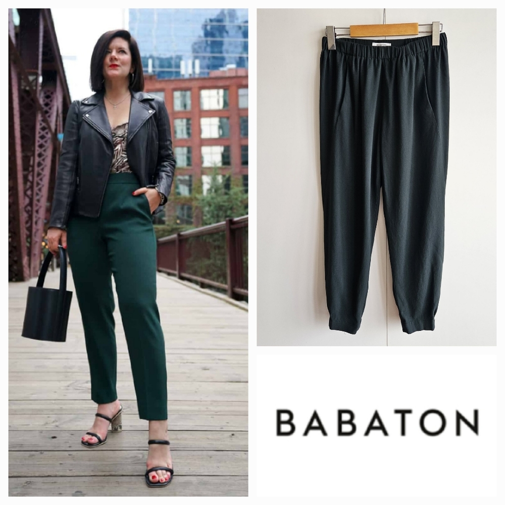 BABATON Dexter Trouser Pant Forest Green Size Small Aritzia